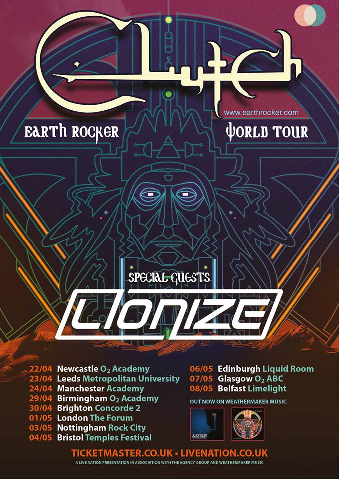 AlL CLUTCH TOUR DATES FOR 2016 AND TICKET/ VENUE INFO IS LISTED HERE