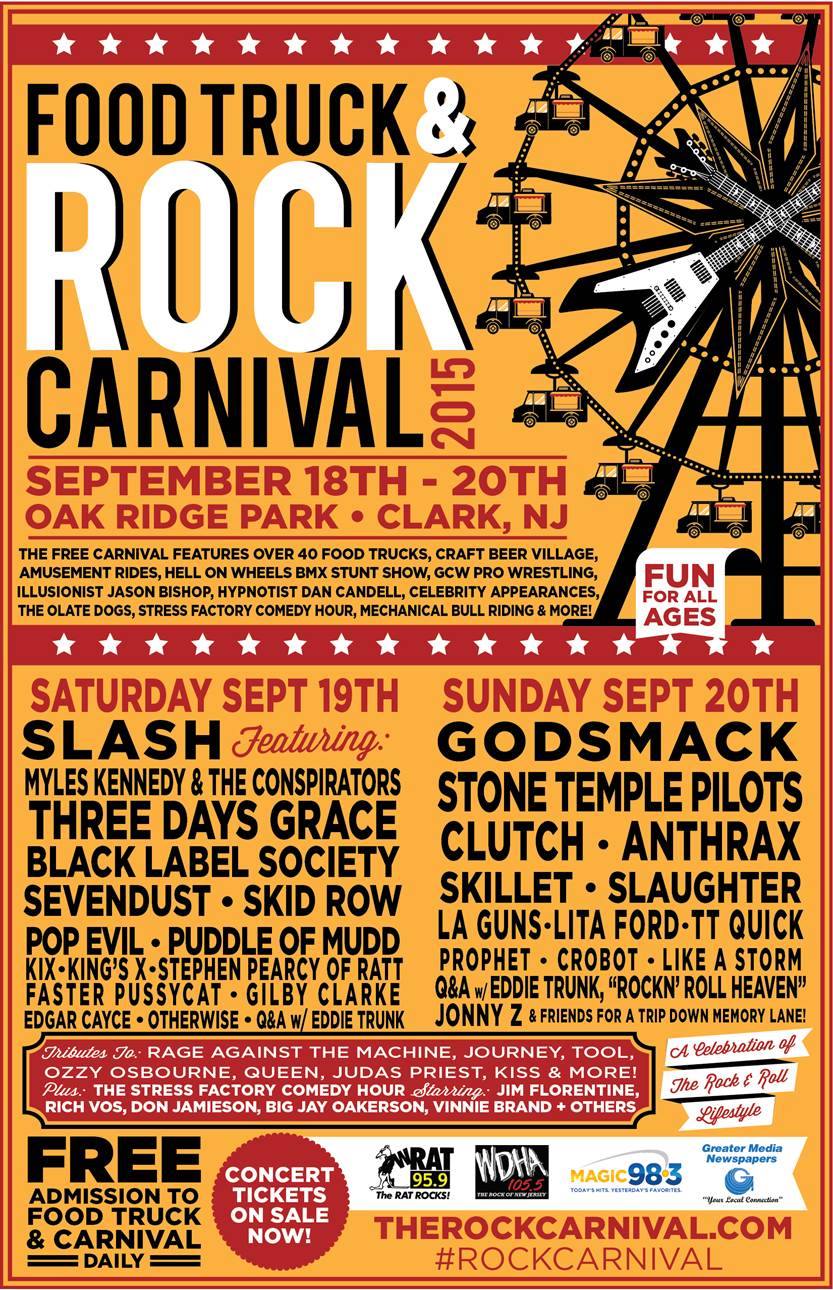 Food Truck and Rock Carnival 2015 full lineup poster